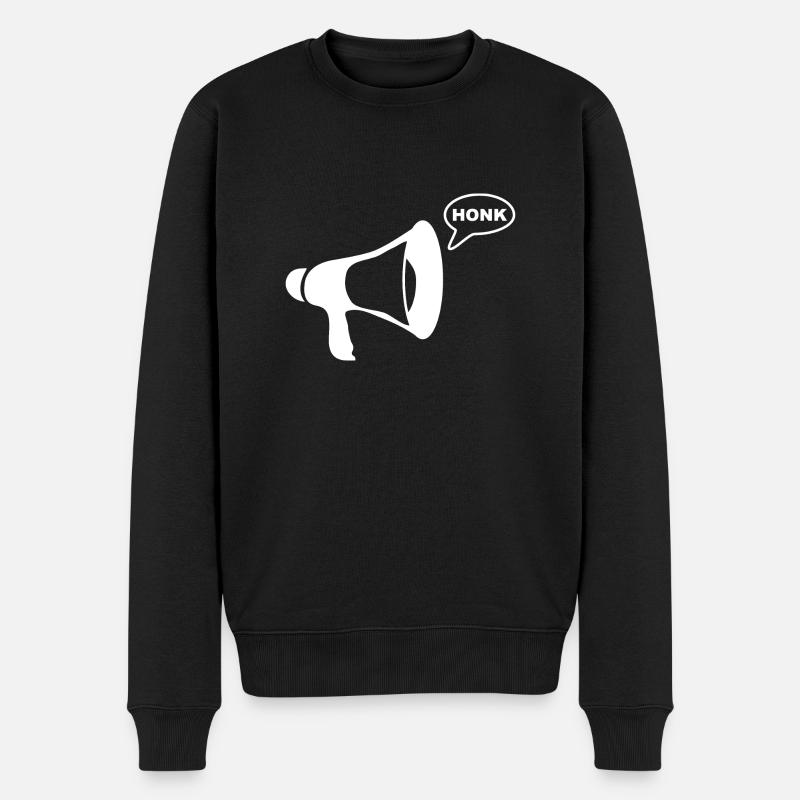 honk megafon - Männer Premium Bio Pullover - Schwarz