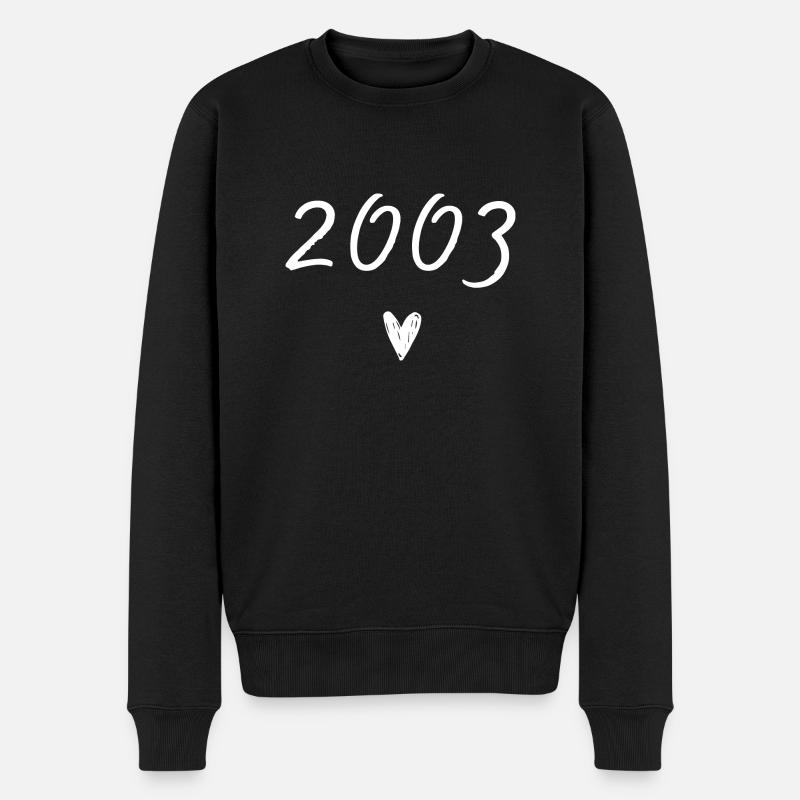 Herzjubiläum 2003 - Männer Premium Bio Pullover - Schwarz