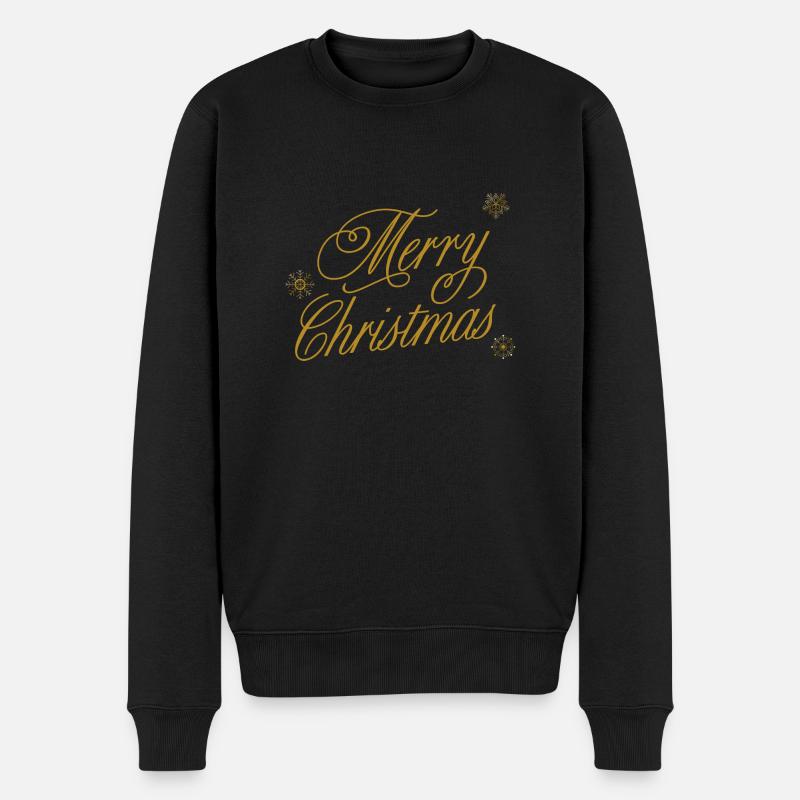 Merry Christmas - Männer Premium Bio Pullover - Schwarz
