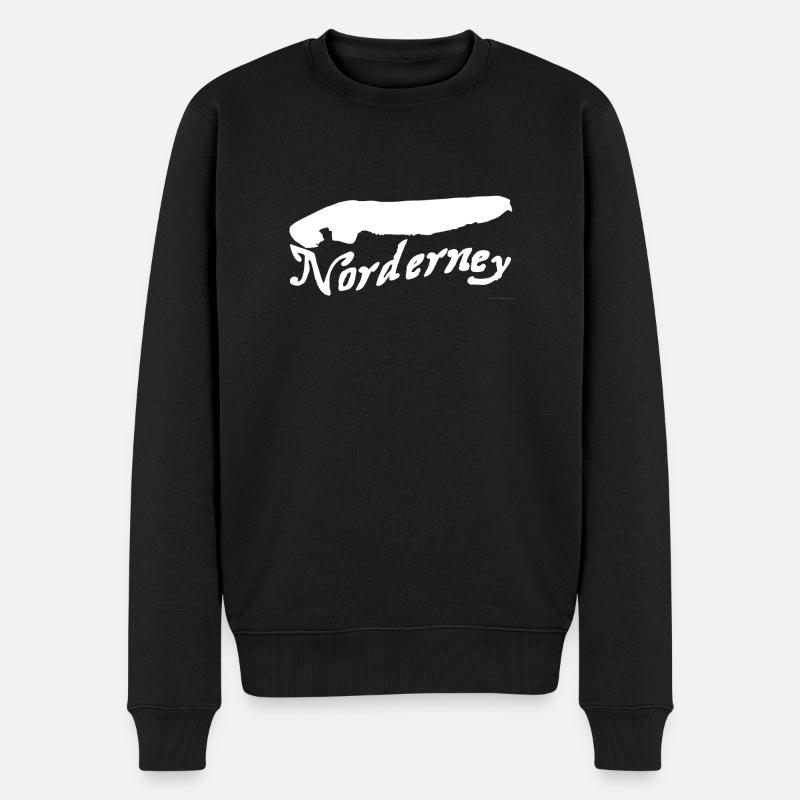 Norderney Tattoo - Männer Premium Bio Pullover - Schwarz