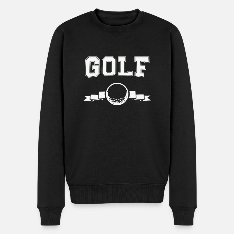 golf logo - Männer Premium Bio Pullover - Schwarz