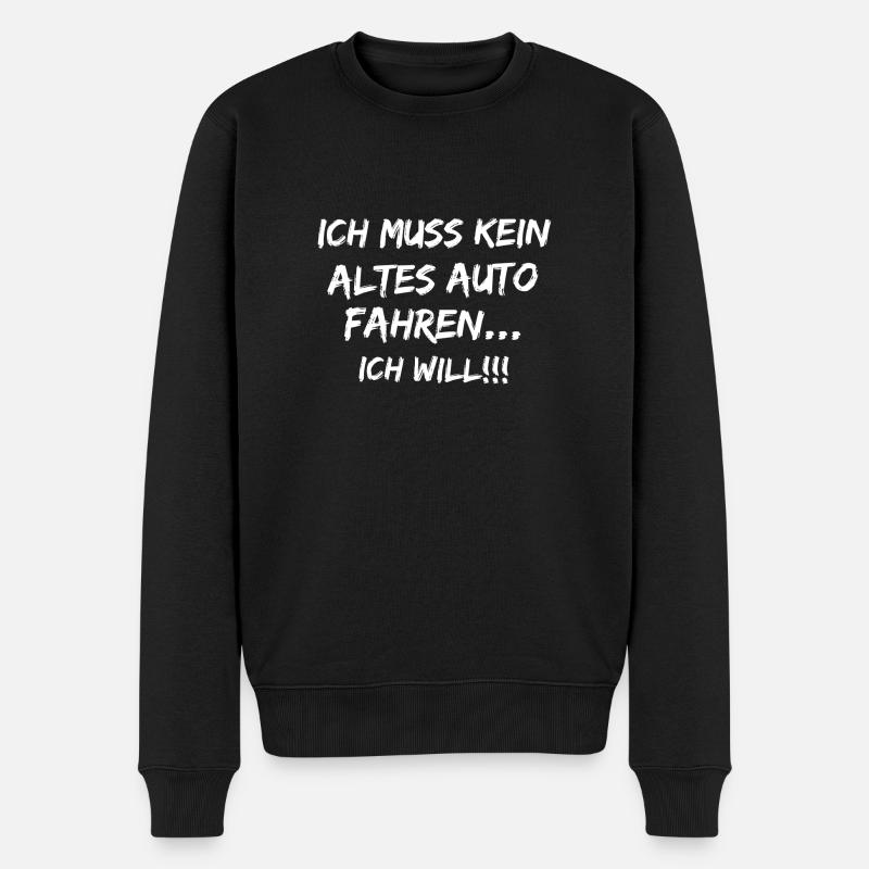 DE - Altes Auto - Männer Premium Bio Pullover - Schwarz