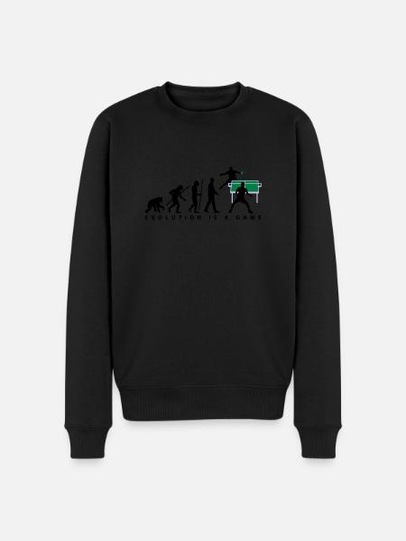 evolution_tischtennisspieler_102012_a_3c - Men's Premium Organic Jumper - black