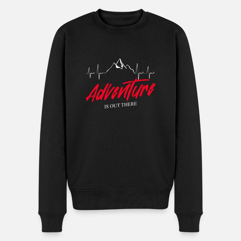 Adventure is out there - Pull Premium bio Homme - noir