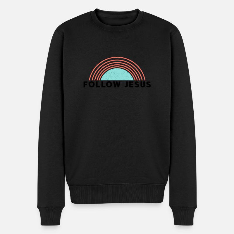 Christliche Sprüche - Männer Premium Bio Pullover - Schwarz