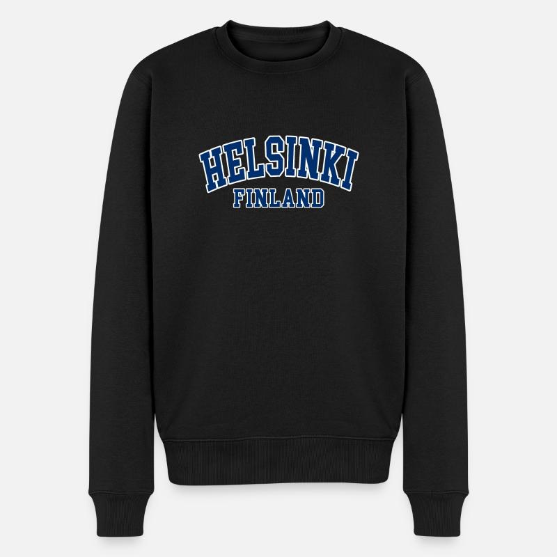 helsinki finnland - Männer Premium Bio Pullover - Schwarz