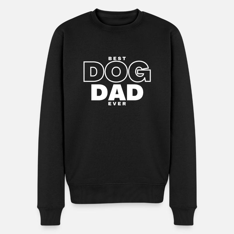 Papa Hund - Männer Premium Bio Pullover - Schwarz
