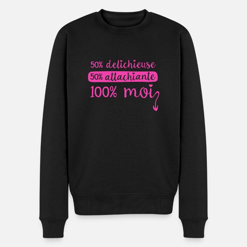 Attachiante Delichieuse - Pull Premium bio Homme - noir