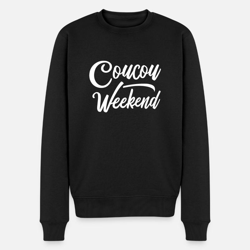 Coucou weekend - Pull Premium bio Homme - noir