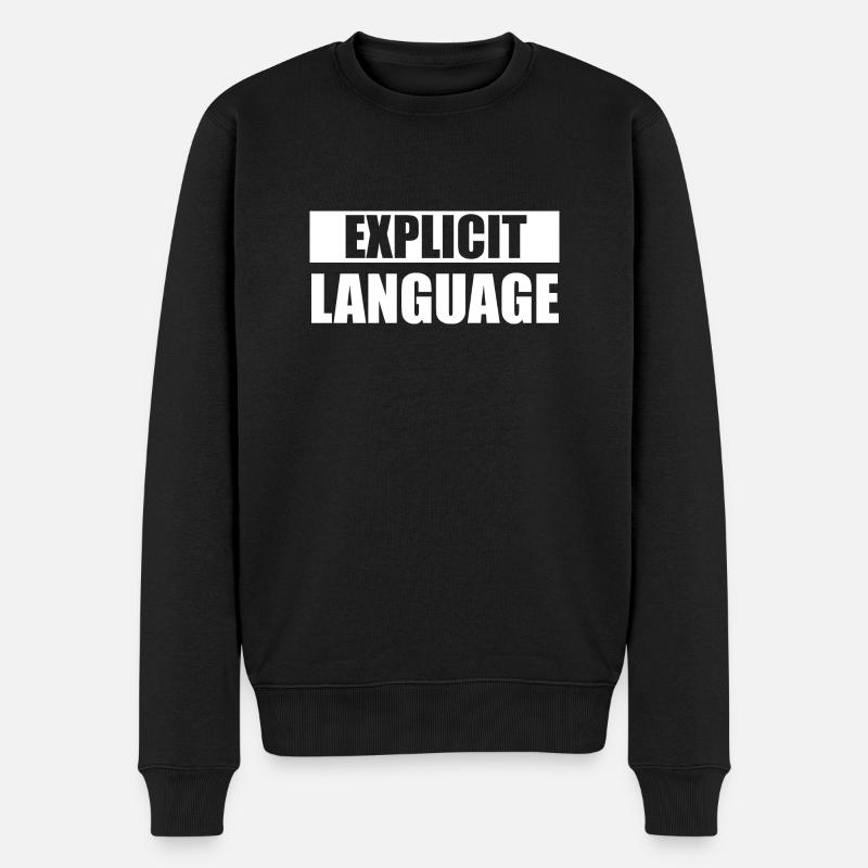 Explicite language - Pull Premium bio Homme - noir