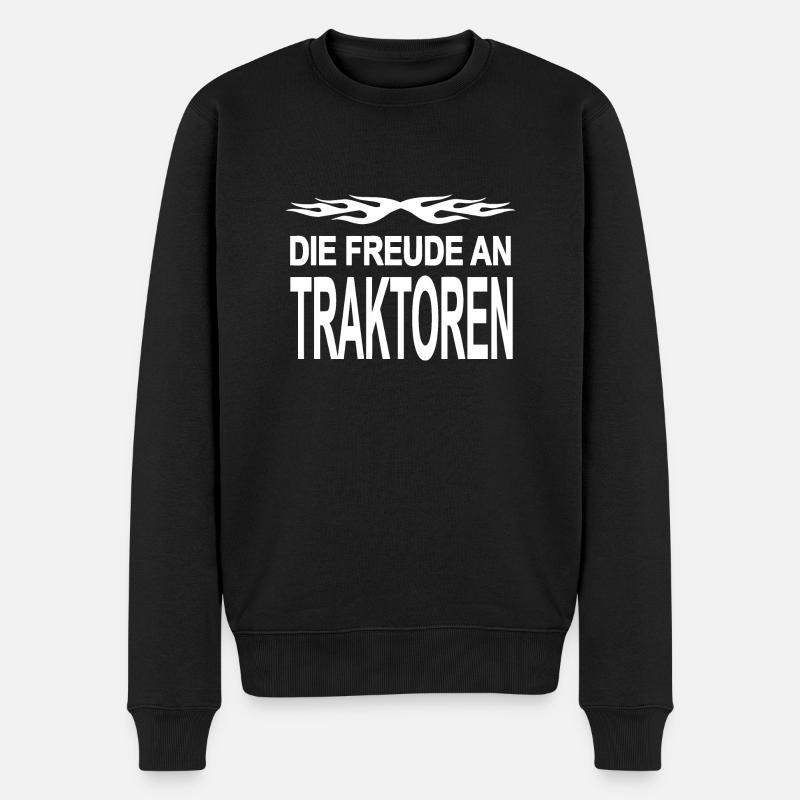 Traktor - Männer Premium Bio Pullover - Schwarz