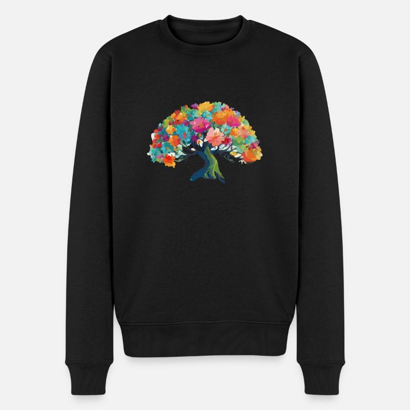 Baum - Männer Premium Bio Pullover - Schwarz