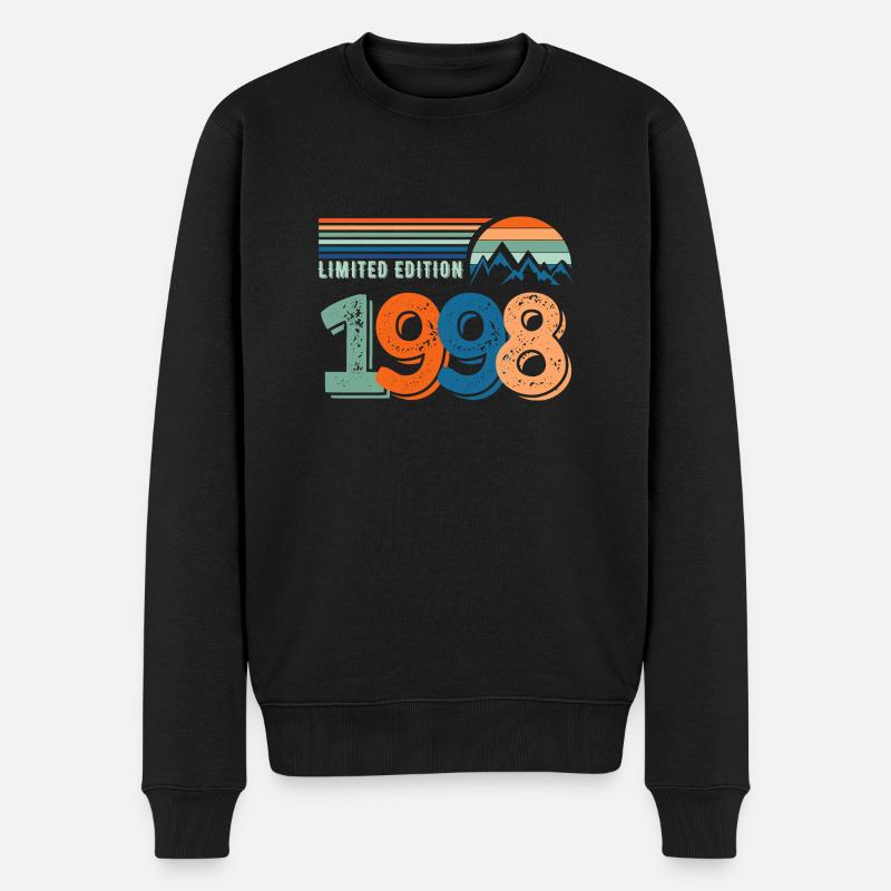 Limitierte Auflage 1998 - Männer Premium Bio Pullover - Schwarz