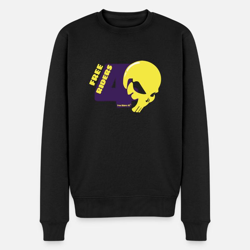 FR49 Purple Summer - Pull Premium bio Homme - noir
