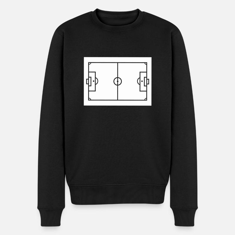 fussball feld - Männer Premium Bio Pullover - Schwarz