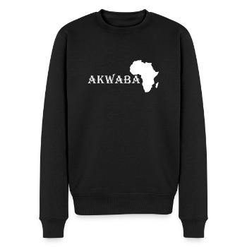 Akwaba, bienvenue chez nous - Pull Premium bio Homme - noir - Devant - Nico (187cm)