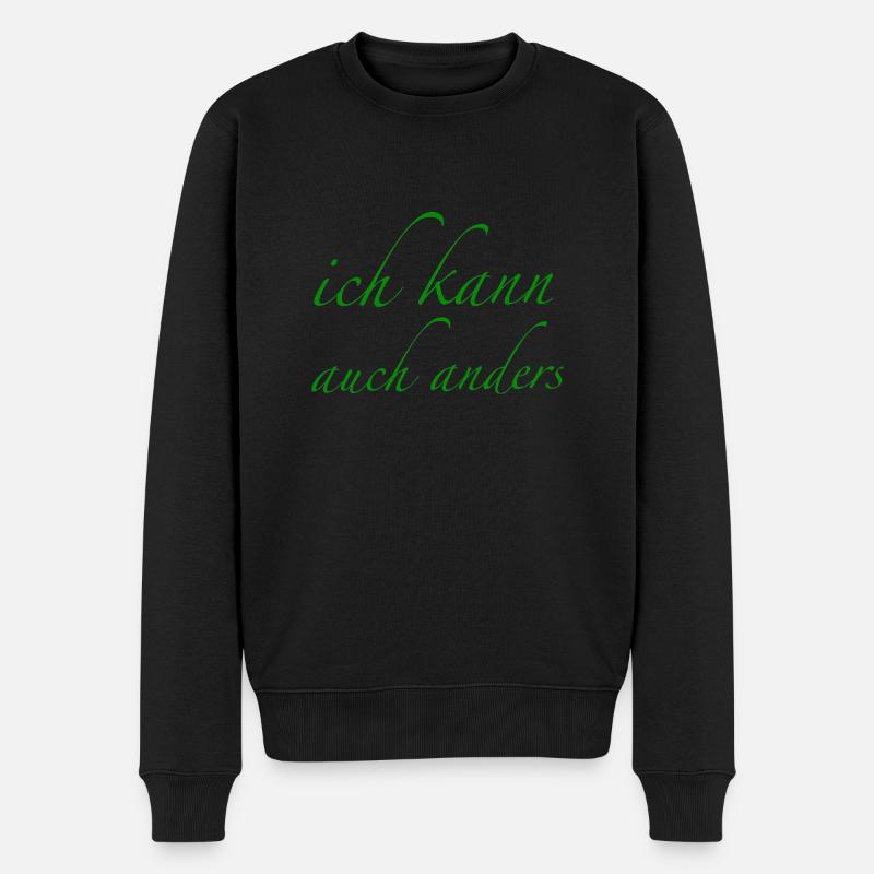 ich kann auch anders - Männer Premium Bio Pullover - Schwarz