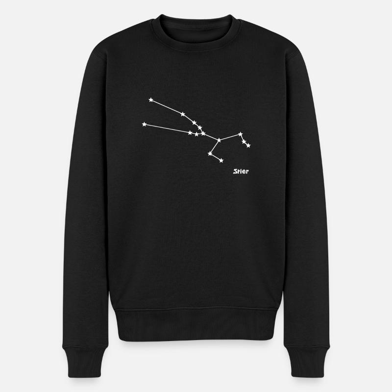 Sternzeichen Stier - Männer Premium Bio Pullover - Schwarz