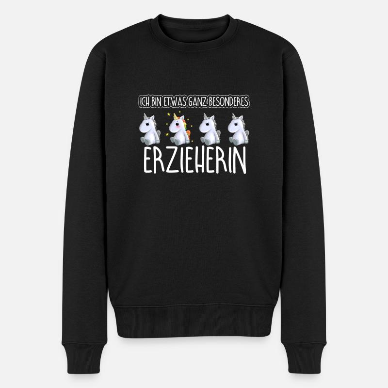 ERZIEHERIN - Toll - Männer Premium Bio Pullover - Schwarz