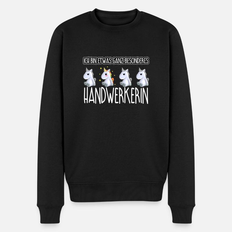 HANDWERKERIN - Toll - Männer Premium Bio Pullover - Schwarz
