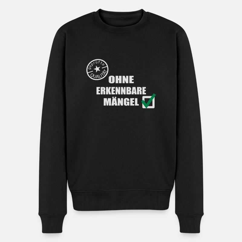 Oldies Gütesiegel geprüfte Qualität Geburtstag - Männer Premium Bio Pullover - Schwarz