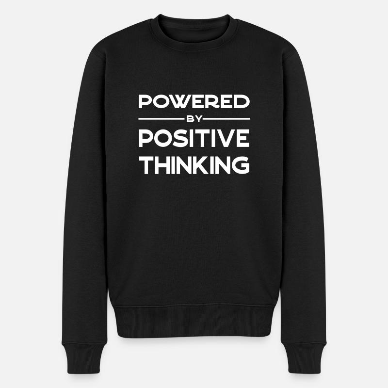 Powered by positive thinking - Pull Premium bio Homme - noir