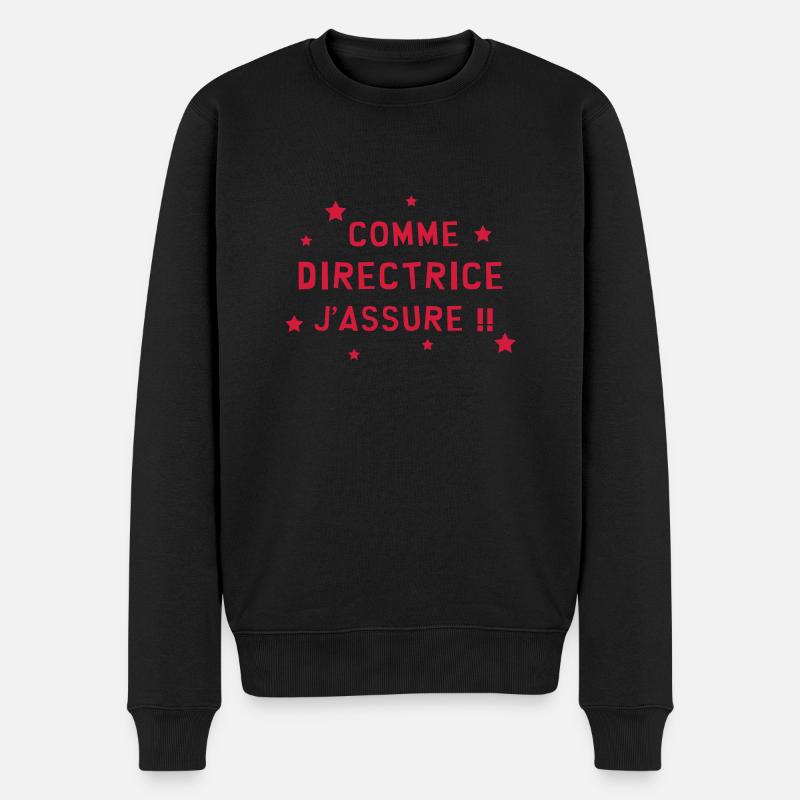 Chef / Directrice / Directeur / Manager / Patron - Pull Premium bio Homme - noir