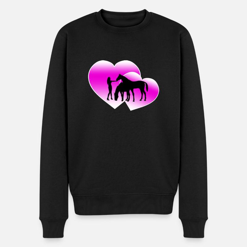 Chevaux - Pull Premium bio Homme - noir