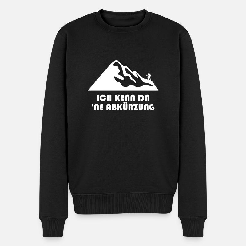Abkürzung | Wandern - Männer Premium Bio Pullover - Schwarz