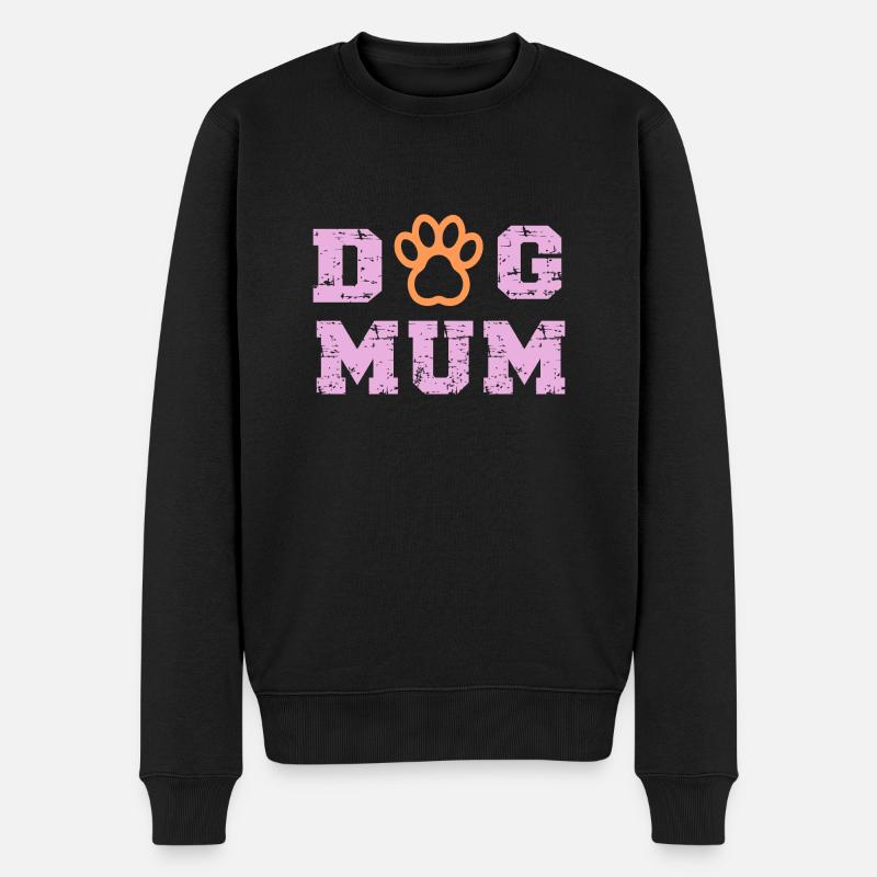 DOG MUM rose rose - Pull Premium bio Homme - noir