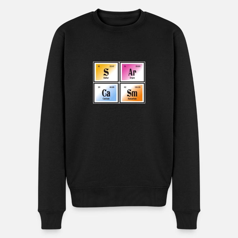 Sarkasmus | Periodensystem der Elemente - Männer Premium Bio Pullover - Schwarz