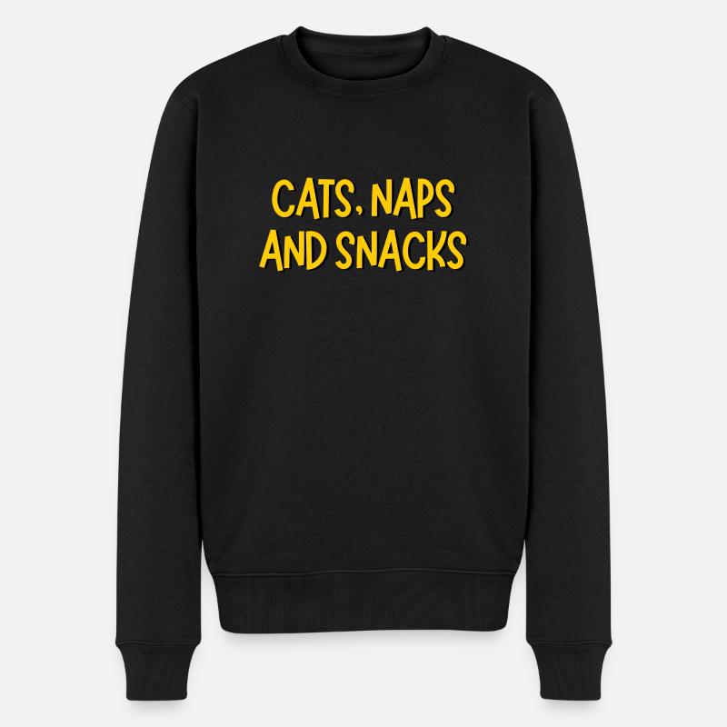 SIESTES ET COLLATIONS POUR CHATS - Pull Premium bio Homme - noir
