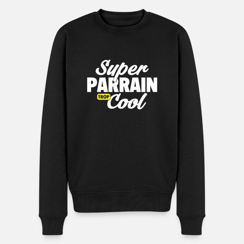 Super parrain cool / humour parrain - Pull Premium bio Homme - noir