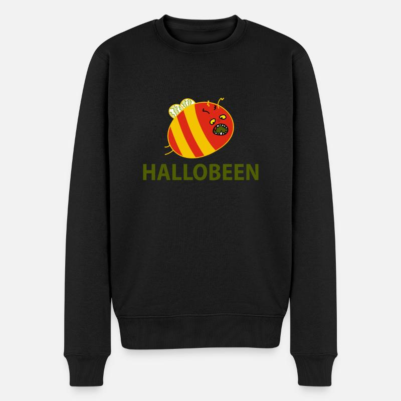 Halloween Monster Biene - Männer Premium Bio Pullover - Schwarz