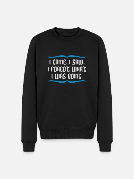 I came saw forget - Men's Premium Organic Jumper - black
