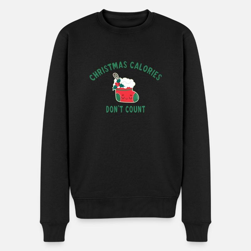 Christmas calories don't count - Pull Premium bio Homme - noir
