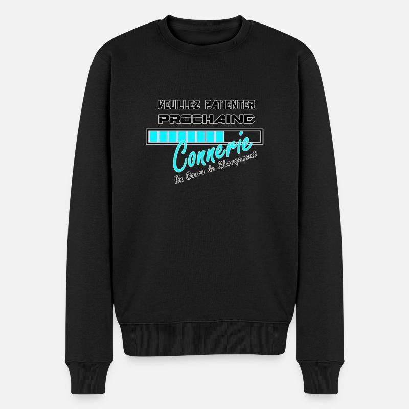 Logo chargement Blue - Pull Premium bio Homme - noir