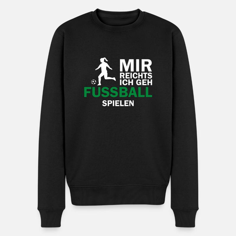 Fußball Soccer - Männer Premium Bio Pullover - Schwarz
