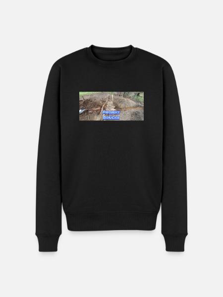 PROJEKT BRÜCKE - Männer Premium Bio Pullover - Schwarz