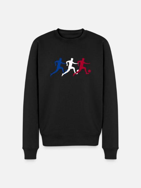fußball spieler france - Männer Premium Bio Pullover - Schwarz