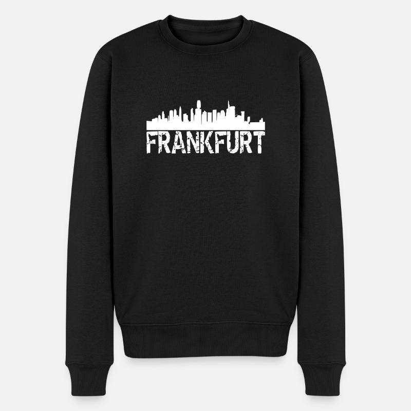 Frankfurt - Männer Premium Bio Pullover - Schwarz