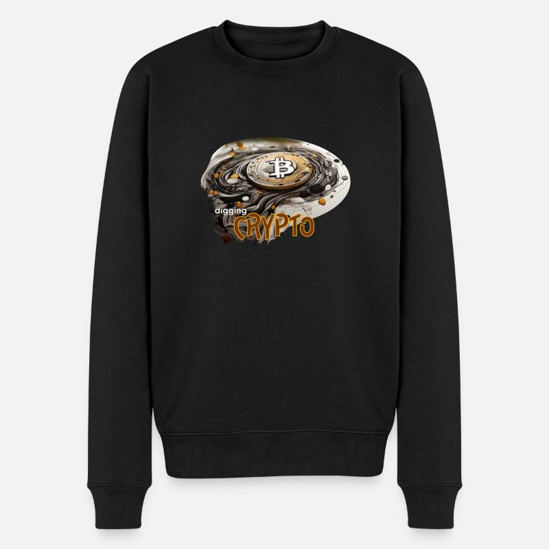 Krypto Währung, crypto digging - Männer Premium Bio Pullover - Schwarz