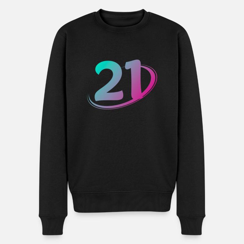 Numéro 21 multicolore - Pull Premium bio Homme - noir