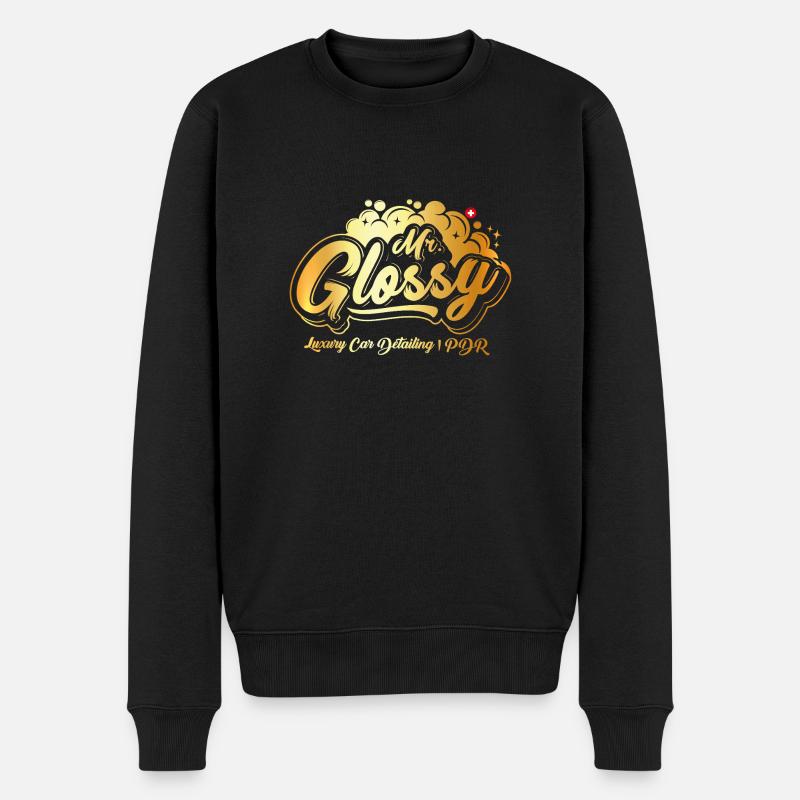 Mr. Glossy - Männer Premium Bio Pullover - Schwarz