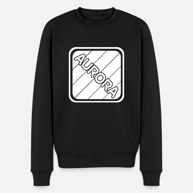 Maedchenname Aurora - Männer Premium Bio Pullover - Schwarz