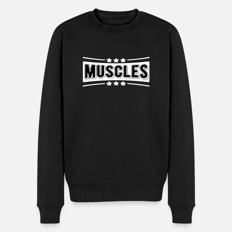 Muscles sportifs - Pull Premium bio Homme - noir