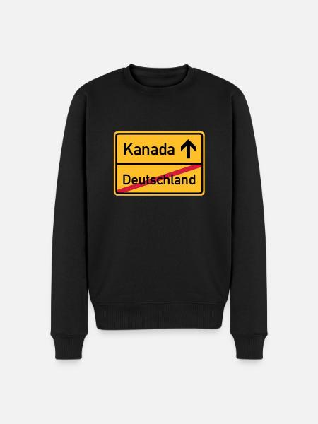 ortsschild_kanada__f3 - Men's Premium Organic Jumper - black