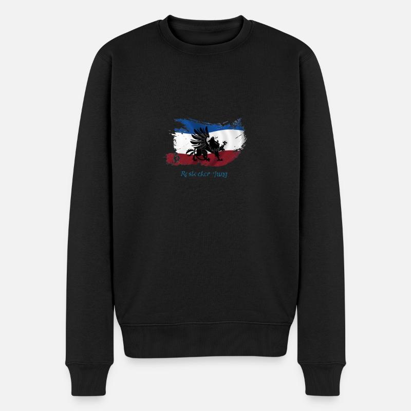 rostocker_jung_hellblau - Männer Premium Bio Pullover - Schwarz
