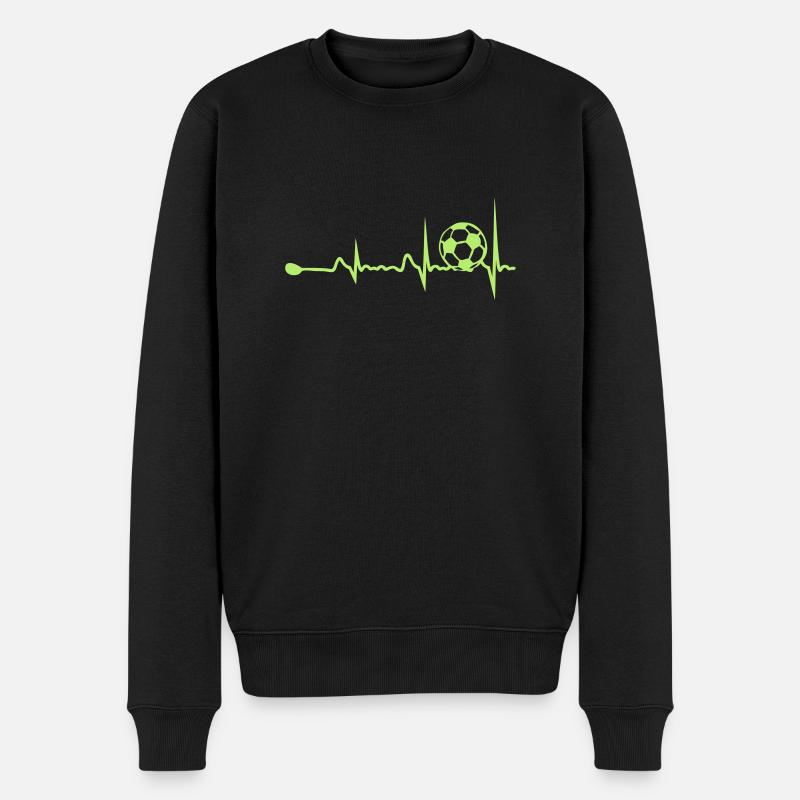 football trace cardiaque - Pull Premium bio Homme - noir