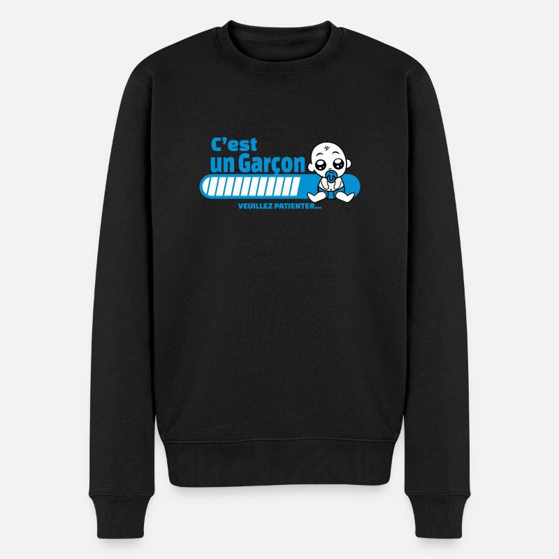 annonce grossesse - c'est un garçon - Pull Premium bio Homme - noir